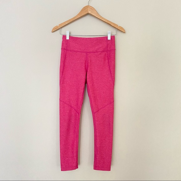 OUTDOOR VOICES Pink Flamingo Stripe 3/4 Leggings - Picture 2 of 10